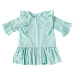 Vestido longo com Calcinha em tricoline Poá - Tip Top