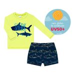 Conjunto de banho Kids Tubarão: Camiseta Surfista + Sunga - Tip Top