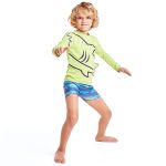 Conjunto de banho Kids Shark: Camiseta Surfista + Sunga - Tip Top