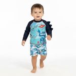 Conjunto de banho Kids Dragão: Camiseta Surfista + Sunga - Tip Top