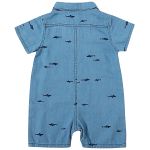 Macacão curto em jeans leve Shark - Tip Top