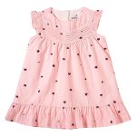 Vestido com Calcinha em tricoline Poá Rose Claro - Tip Top