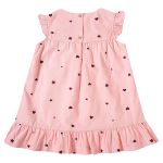 Vestido com Calcinha em tricoline Poá Rose Claro - Tip Top