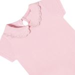 Body curto c/ golinha em meia malha rosa - Tip Top