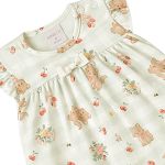 Body Vestido babadinhos em algodão egípcio Gatinhas - Mini & Co.