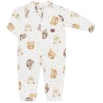 Macacão longo c/ zíper em algodão egípcio Bear Faces - Mini & Co.