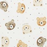 Macacão longo c/ zíper em algodão egípcio Bear Faces - Mini & Co.