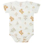 Body curto c/ Short em algodão egípcio Urso Azul - Mini & Co