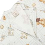 Macacão longo c/ zíper em algodão egípcio Urso Azul - Mini & Co.