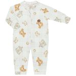 Macacão longo c/ zíper em algodão egípcio Urso Azul - Mini & Co.