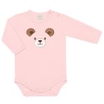 Body longo c/ Calça em algodão egípcio Ursa Rosa - Mini & Co.