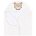 Toalha de banho c/ forro em fralda Urso Azul - Mini & Co.
