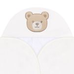 Toalha de banho c/ forro em fralda Urso Azul - Mini & Co.