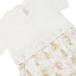 Body Vestido em algodão egípcio e tricot Coelhinhas - Mini & Co.