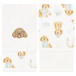 Kit com 2 toalhinhas de boca atoalhadas Doodle Azul - Mini & Co.