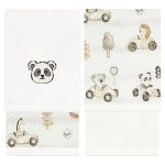 Kit com 2 toalhinhas de boca atoalhadas Carrinhos - Mini & Co.