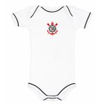 Body curto c/ Pantufa em malha Corinthians - Torcida Baby
