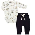 Body longo c/ Calça em algodão egípcio Carrinhos - Mini & Co.