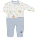 Macacão longo em algodão egípcio Urso Azul - Mini & Co.