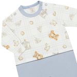 Macacão longo em algodão egípcio Urso Azul - Mini & Co.