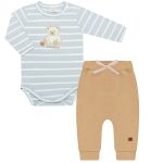 Body longo c/ Calça em suedine Urso Azul - Mini & Co.