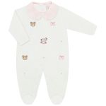 Macacão longo c/ golinha em plush Urso Rosa - Mini & Co.