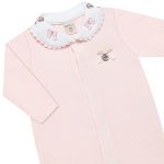 Macacão longo c/ golinha em tricot Ursa Rosa - Mini & Co.