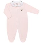 Macacão longo c/ golinha em tricot Ursa Rosa - Mini & Co.