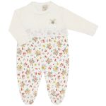 Macacão longo em algodão egípcio e tricot Gatinhas - Mini & Co.