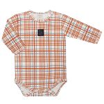 Body longo c/ Calça em algodão egípcio Bear Faces Xadrez - Mini & Co.