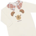 Macacão longo c/ golinha em plush Bear Faces - Mini & Co.