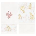 Kit com 2 toalhinhas de boca atoalhadas Coelhinhas - Mini & Co.