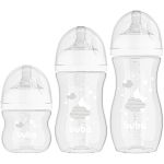 kit 3 Mamadeiras Anticólica Easy Flow Nuvem 120ml, 270 e 330ml (0m+) - Buba