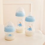 kit 3 Mamadeiras Anticólica Easy Flow Elefante Azul 120ml, 270 e 330ml (0m+) - Buba