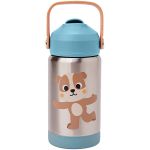 Copo Térmico Inox Parede Dupla com Canudo BubaZoo Cachorro (3a+) - Buba