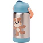Copo Térmico Inox Parede Dupla com Canudo BubaZoo Cachorro (3a+) - Buba