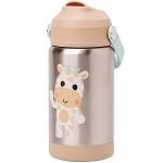 Copo Térmico Inox Parede Dupla com Canudo BubaZoo Girafa (3a+) - Buba