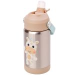 Copo Térmico Inox Parede Dupla com Canudo BubaZoo Girafa (3a+) - Buba