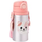 Garrafa de Alumínio BubaZoo Gato 450ml (3m+) - Buba