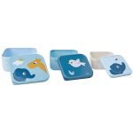 Kit 3 Potinhos Cloudy Azul - Buba