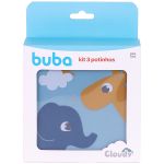 Kit 3 Potinhos Cloudy Azul - Buba