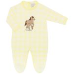 Macacão longo em tricot Xadrez Cavalinho - Mini & Co.