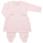 Macacão Vestido longo em tricot Rosa - Mini & Co.