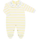 Macacão longo c/ golinha em tricot Amarelo Floral - Mini & Co.