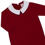 Macacão longo c/ golinha em tricot Trançado Vermelho - Mini & Co.