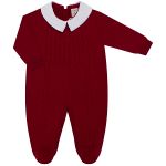 Macacão longo c/ golinha em tricot Trançado Vermelho - Mini & Co.