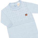 Macacão longo em tricot Trançado Azul - Mini & Co.