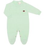 Macacão longo em tricot Trançado Verde - Mini & Co.