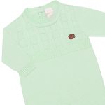 Macacão longo em tricot Trançado Verde - Mini & Co.