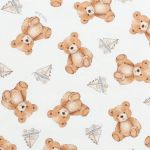 Macacão longo c/ zíper em microsoft Urso Azul - Mini & Co.